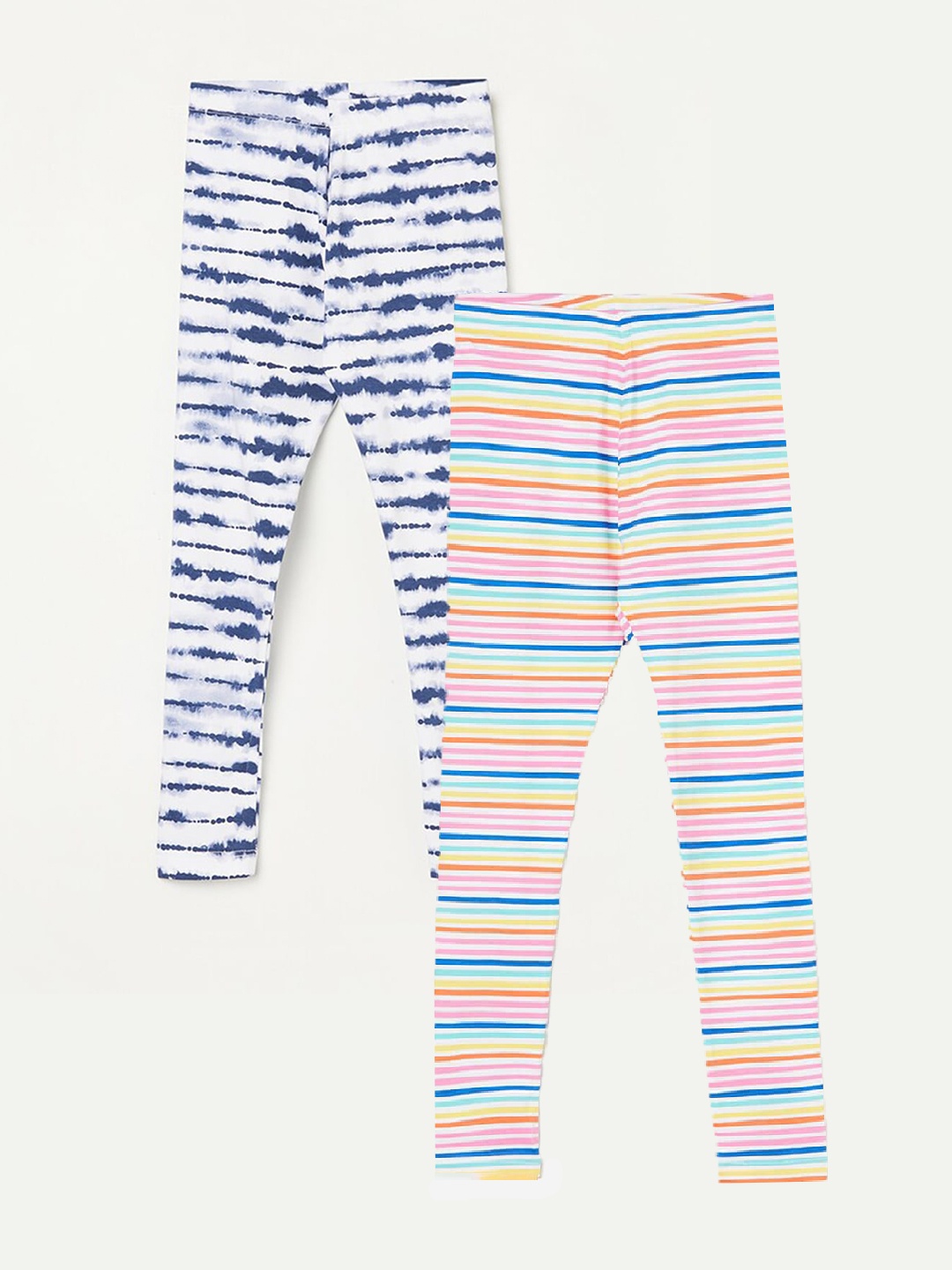 

Fame Forever by Lifestyle Girls Pack Of 2 Printed Ankle Length Leggings, Blue