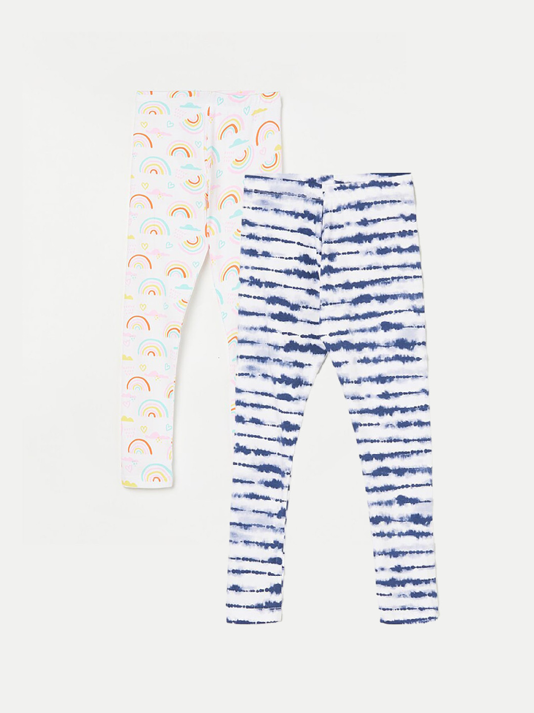 

Fame Forever by Lifestyle Girls Pack Of 2 Printed Ankle Length Leggings, Blue