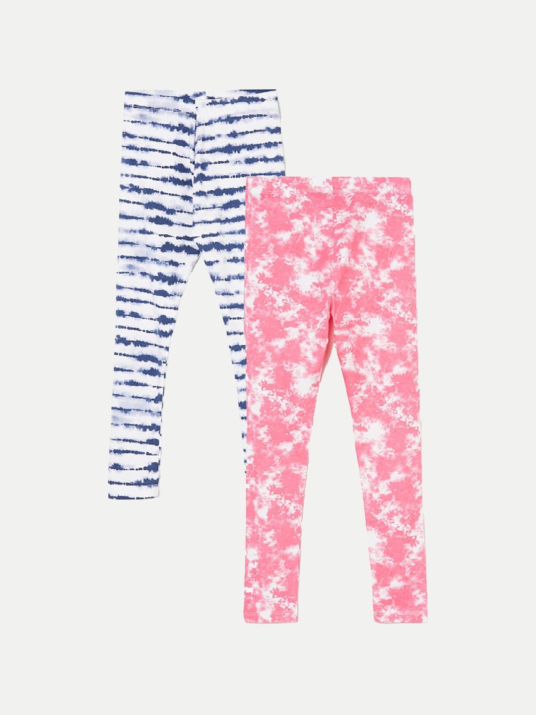 

Fame Forever by Lifestyle Girls Pack Of 2 Printed Ankle Length Leggings, White