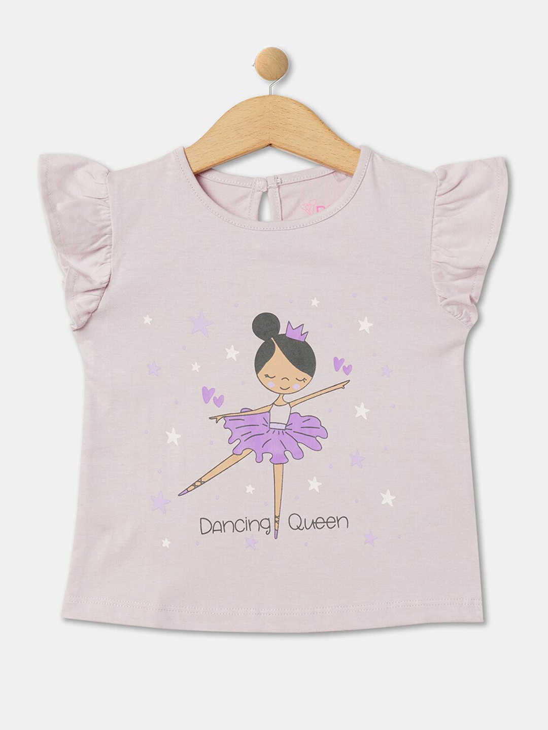 

R&B Girls Flutter Sleeve T-shirt, Purple