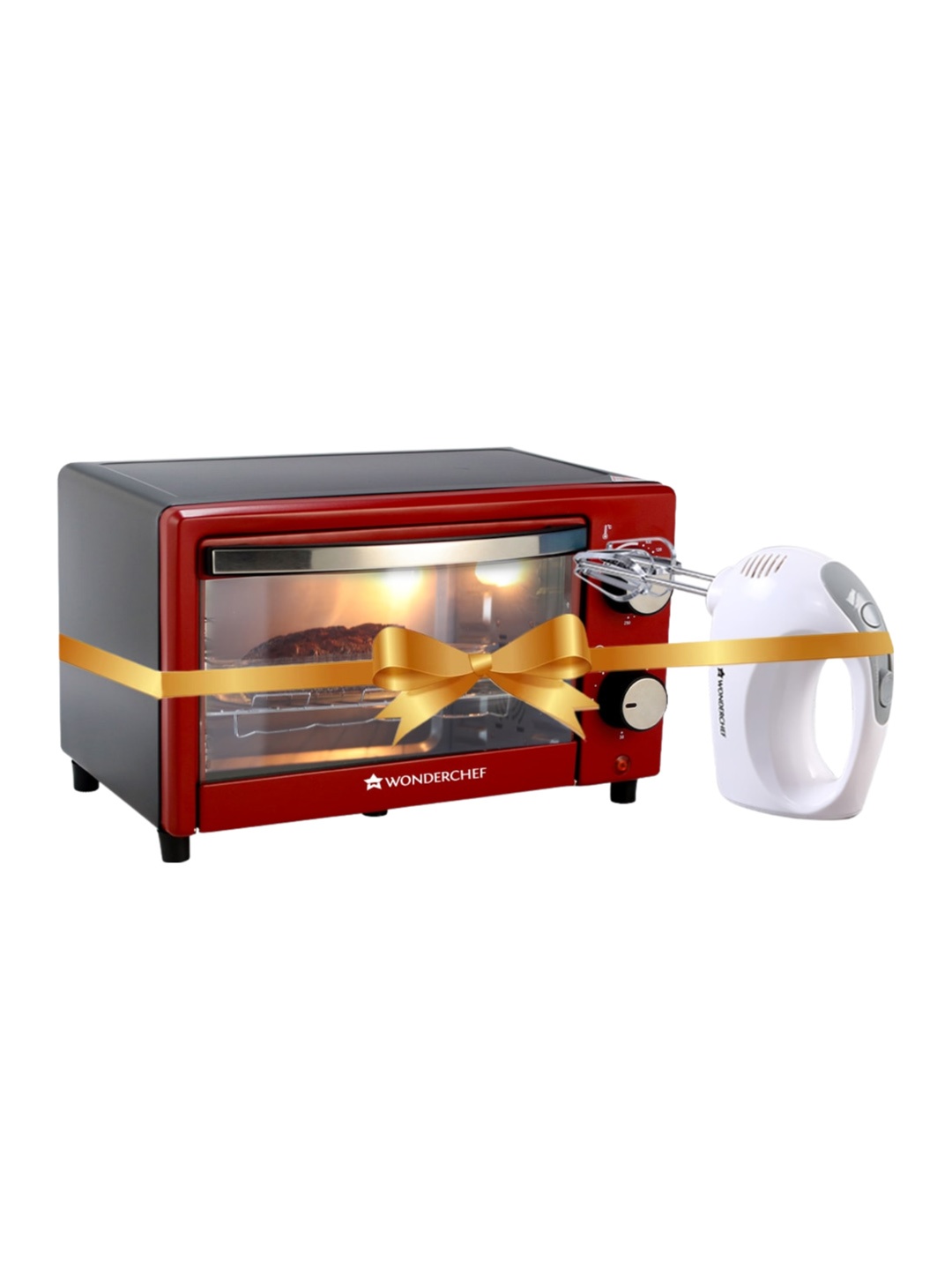 

Wonderchef Red & White Oven Toaster Grill 9 L & Ultima Plus Hand Mixer 200 W