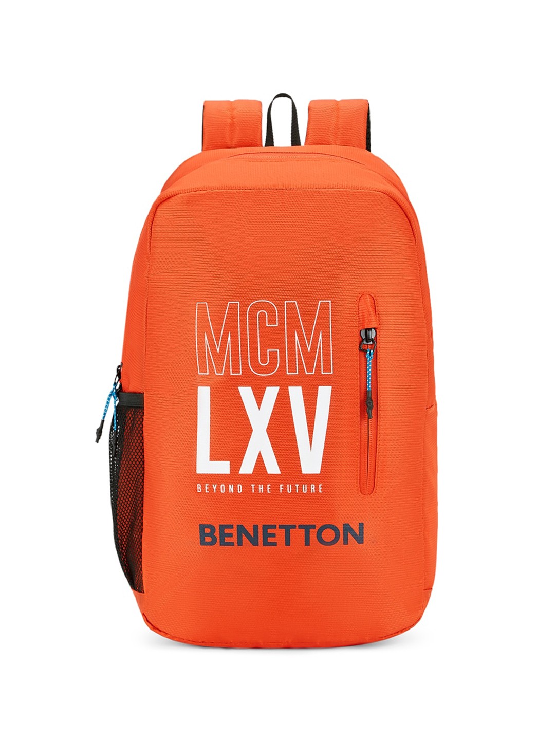 

United Colors of Benetton Unisex Typography Water Resistant 13 Inch Laptop Backpack, Orange