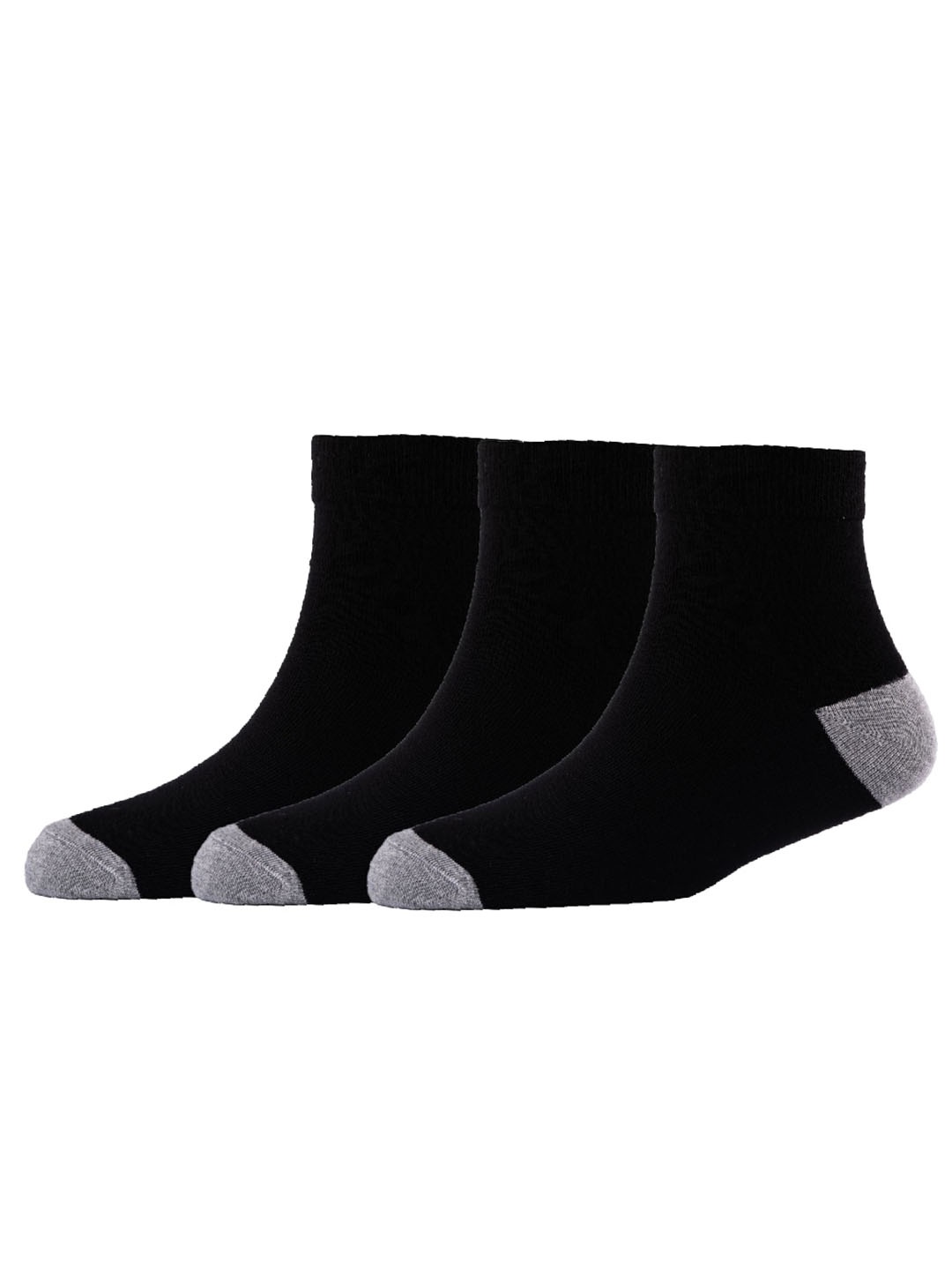 

Cotstyle Men Pack Of 3 Cotton Above Ankle-Length Socks, Black