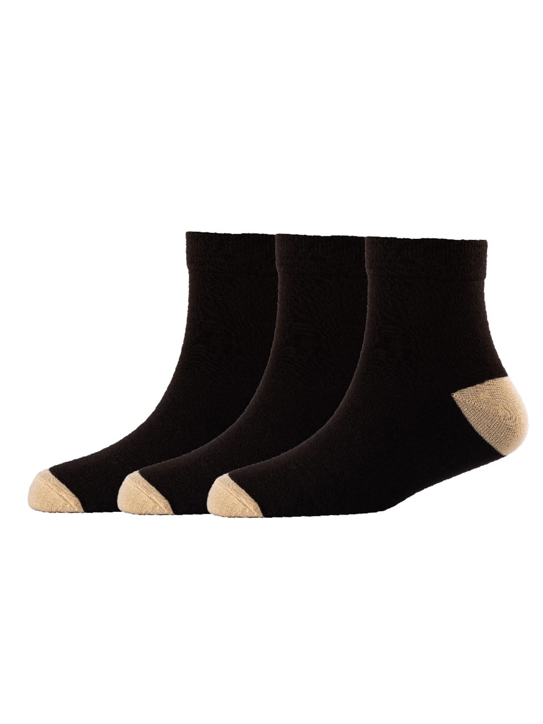 

Cotstyle Men Pack Of 3 Patterned Pure Cotton Above Ankle-Length Socks, Brown