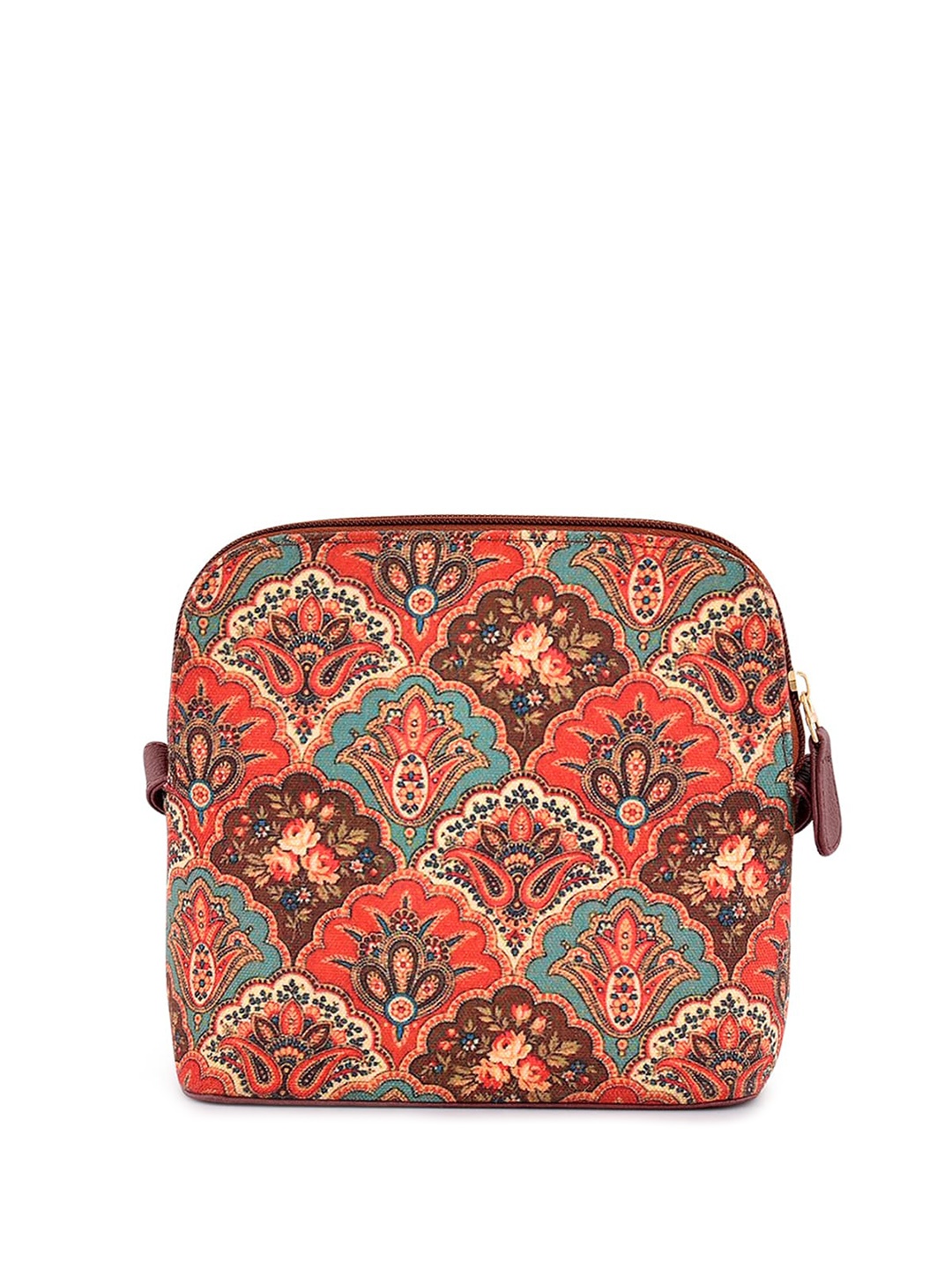 

Anouk Ethnic Motifs Printed Structured Canvas Sling Bag, Green
