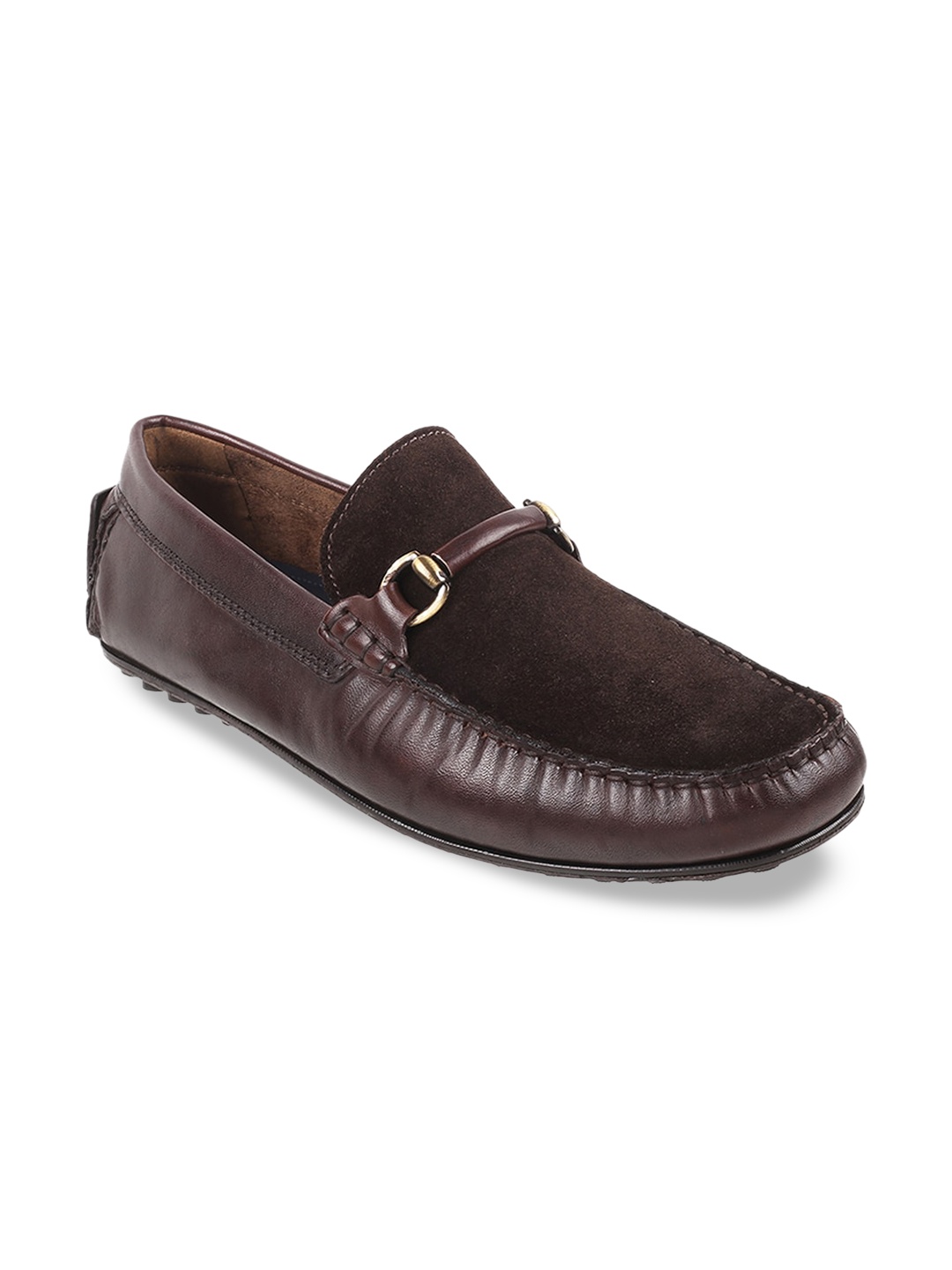 

Metro Men Buckled Leather Horsebit Loafers, Brown