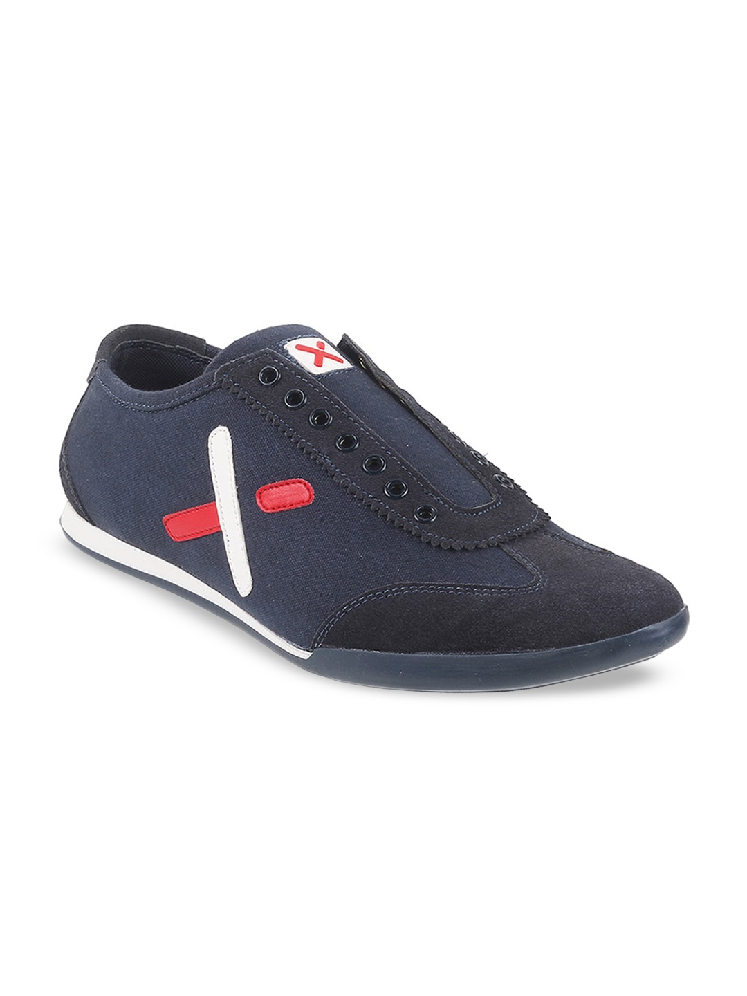 

Metro Men Printed Round Toe Sneakers, Navy blue