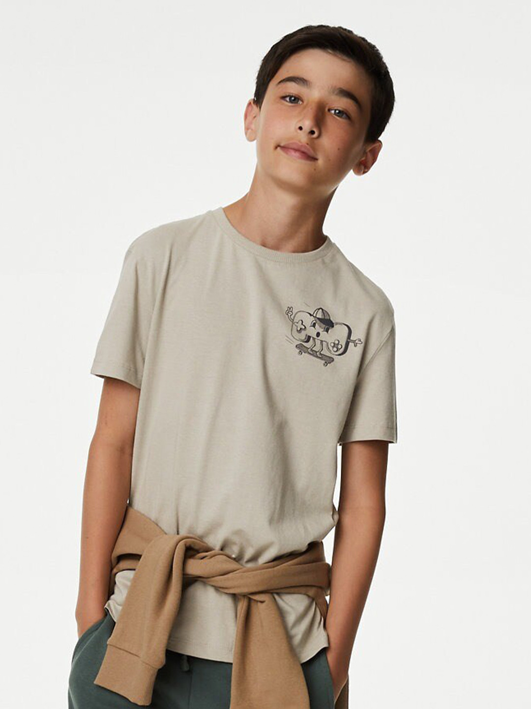

Marks & Spencer Boys Pure Cotton T-shirt, Beige