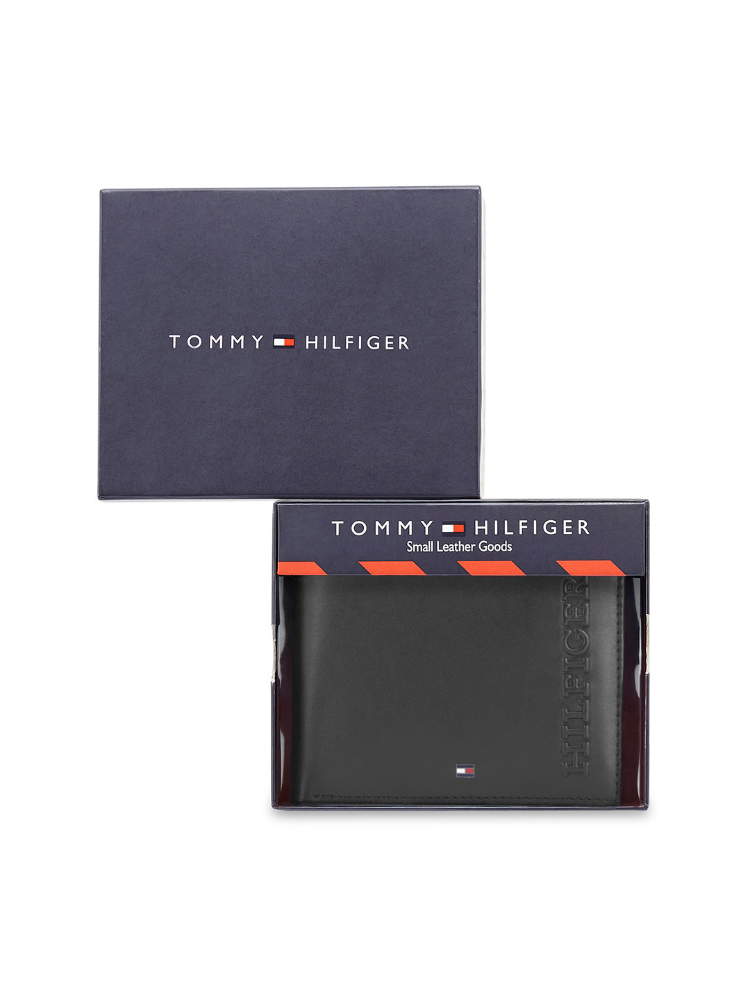 

Tommy Hilfiger Men Leather Two Fold Wallet, Black
