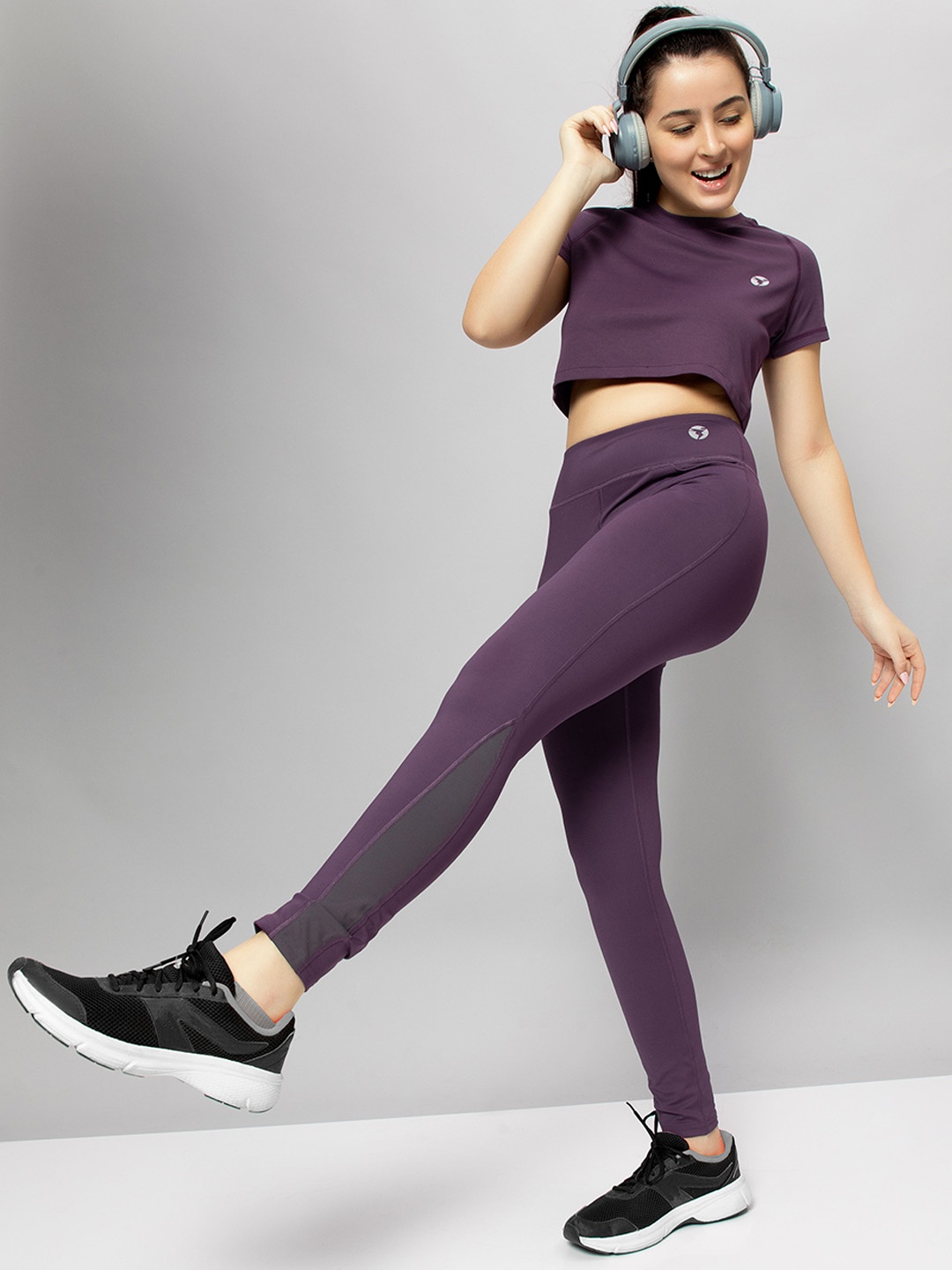 

Technosport Women Anti-microbial Rapid-Dry Sports Tights, Purple