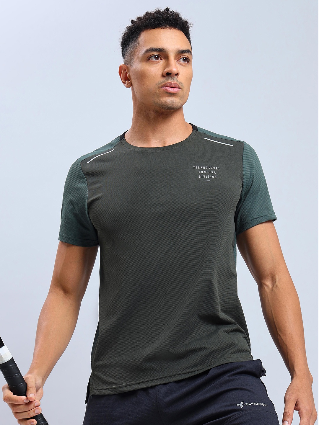 

Technosport Antimicrobial Slim Fit Sports T-Shirt, Green