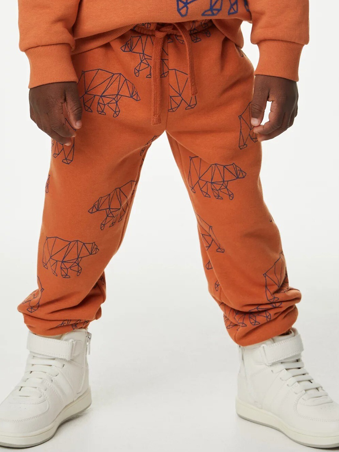 

Marks & Spencer Boys Graphic Printed Joggers, Orange