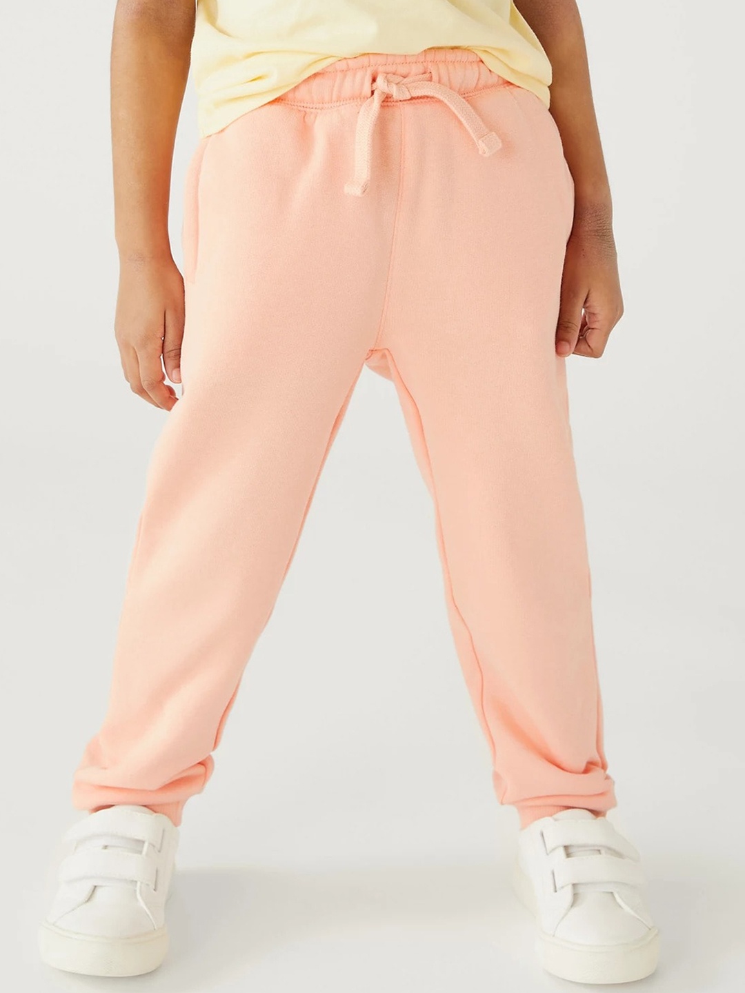 

Marks & Spencer Girls Mid-Rise Flared Fit Cotton Joggers, Coral