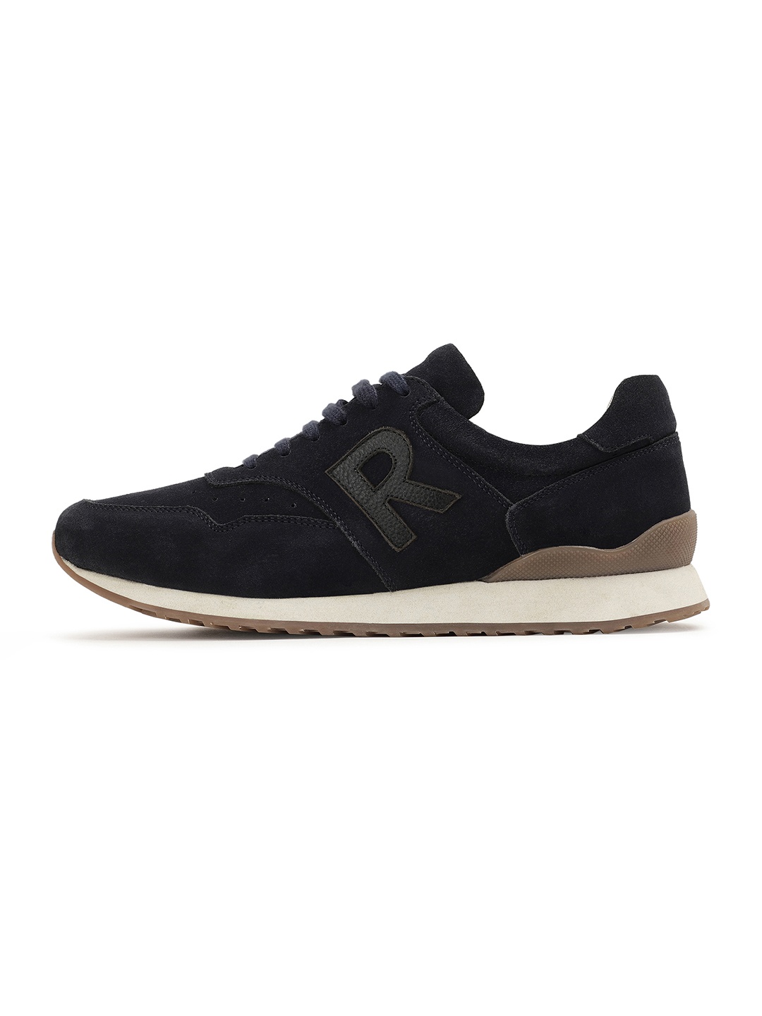 

RARE RABBIT Men Bristol Perforated Suede Sneakers, Navy blue