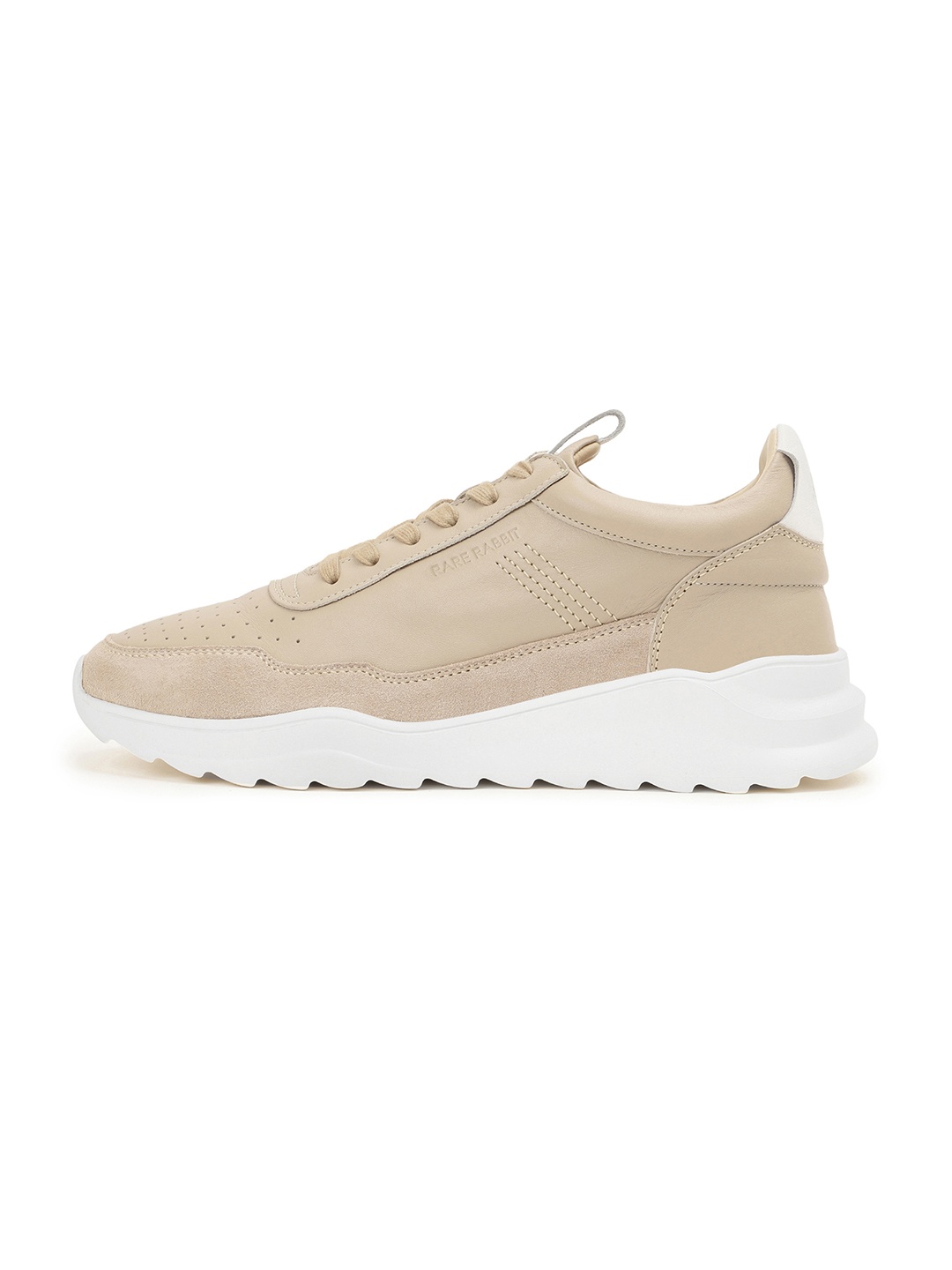 

RARE RABBIT Men Perth Leather Sneakers, Beige