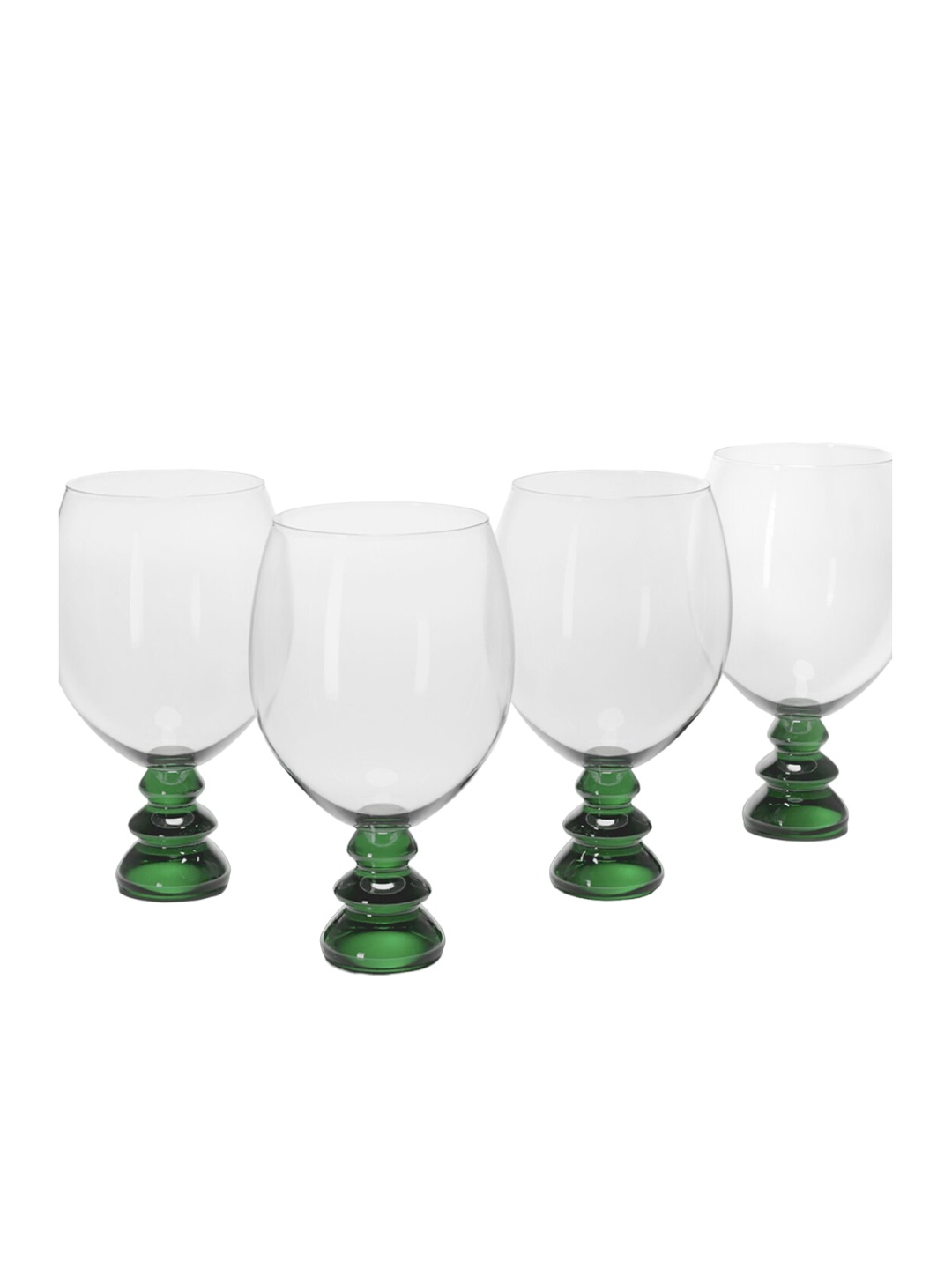 

Anko 4-Pcs Transparent & Green Glass Cocktail Glasses - 400 ML Each