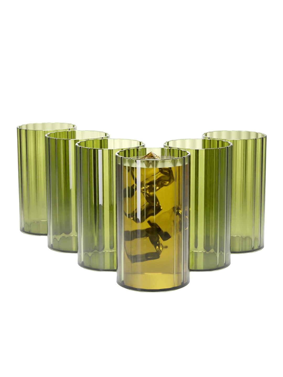 

Anko 6-Pcs Green Textured Water Glasses - 550 ML Each
