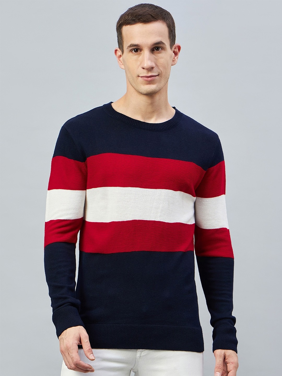 

Club York Colourblocked Acrylic Pullover, Navy blue