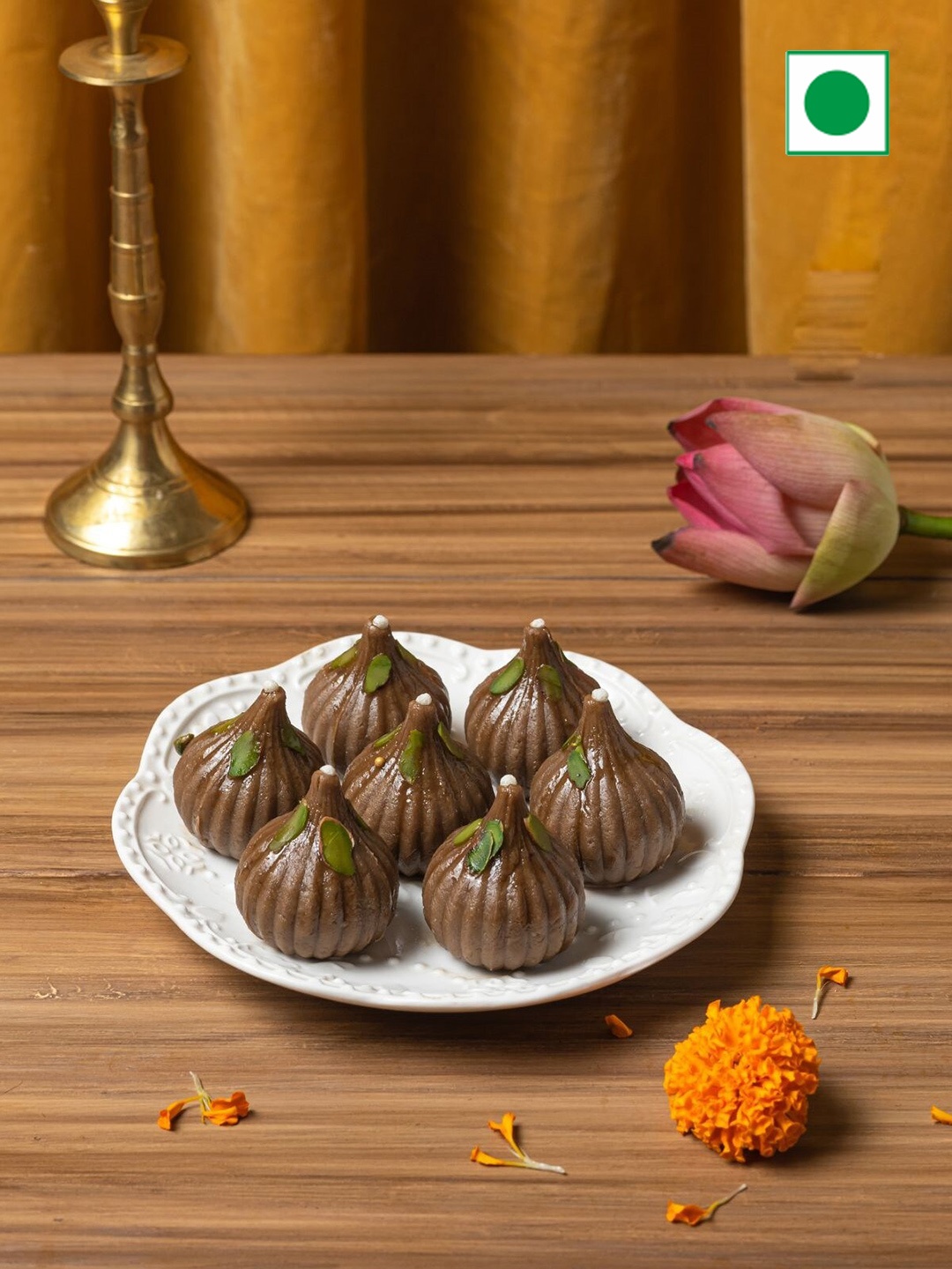 

The Baklava Box Coffee Mocha Modak Sweets-500gm, Blue