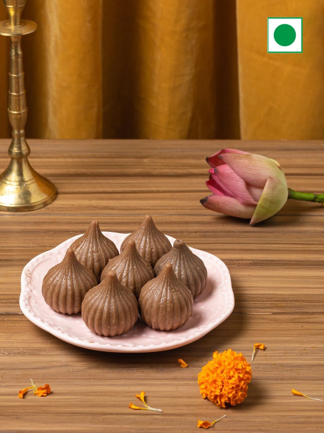 

The Baklava Box Almond Modak Sweets-500gm, Blue