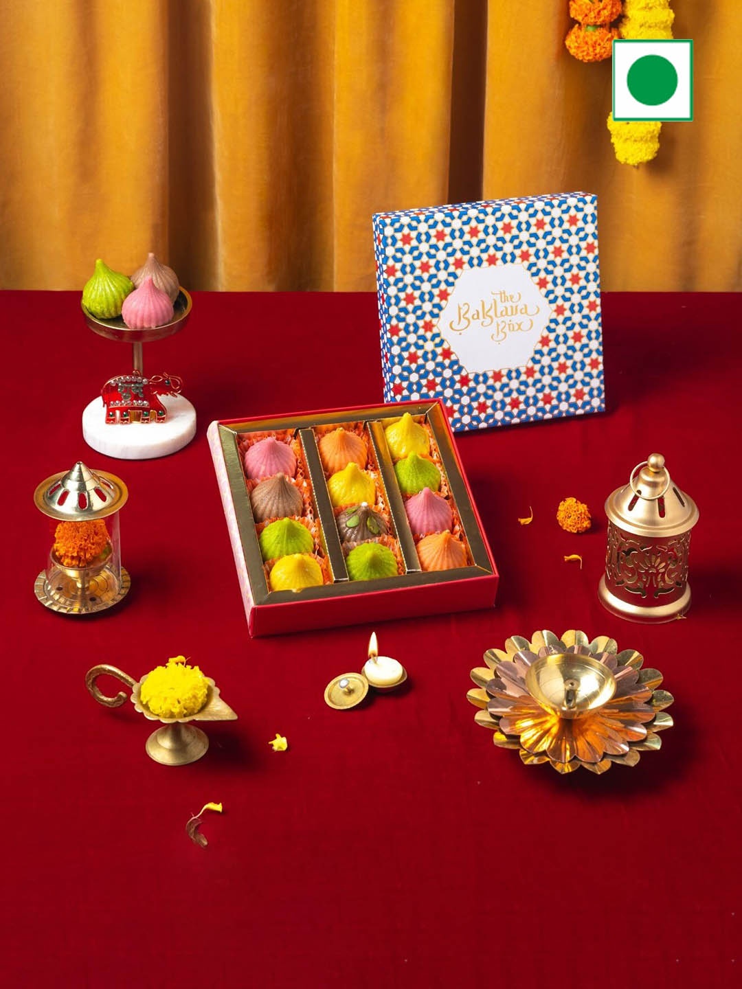 

The Baklava Box Assorted Flavoured Modaks Sweets-250gm