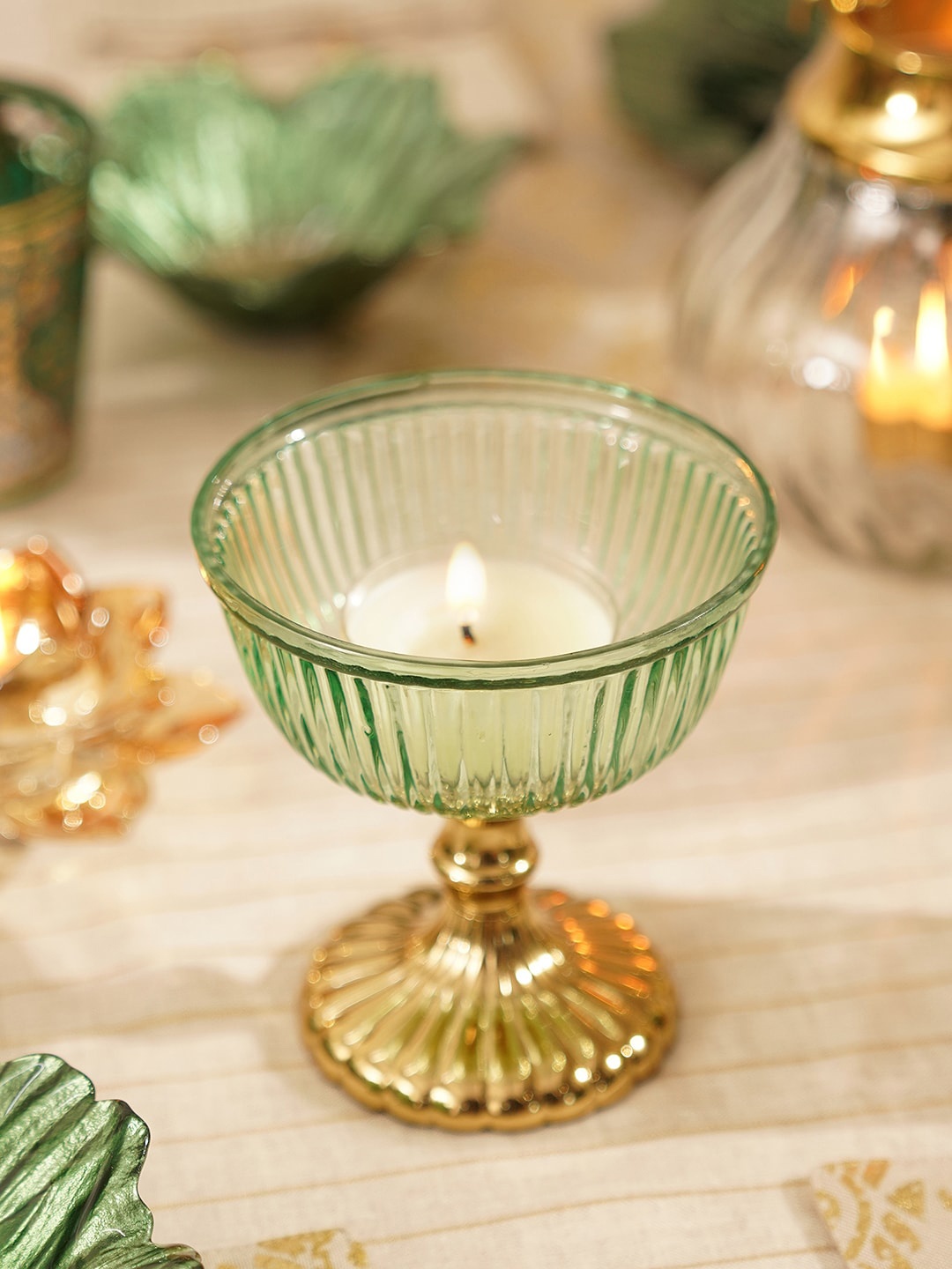 

Pure Home and Living Green Textured Decorative Bowl