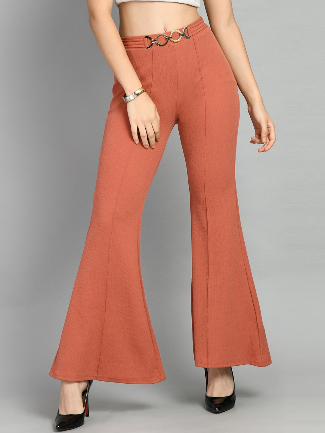 

Moshe Women Relaxed High-Rise Bootcut Trousers, Pink