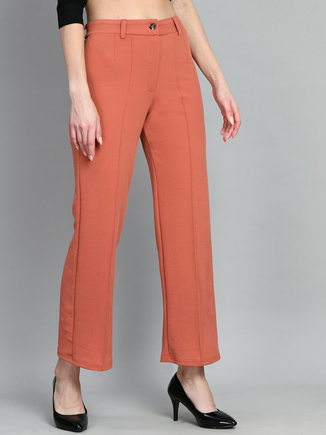 

Moshe Women Relaxed High-Rise Parallel Trousers, Orange