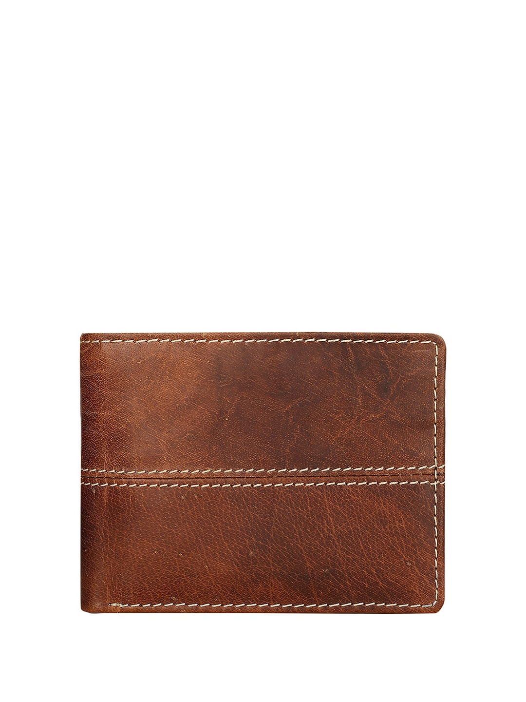 

Bata Men Leather Two Fold Wallet, Brown