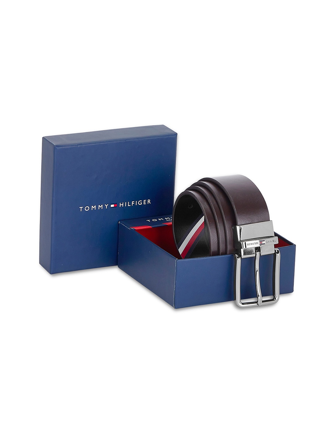 

Tommy Hilfiger Men Leather Reversible Formal Belt, Brown