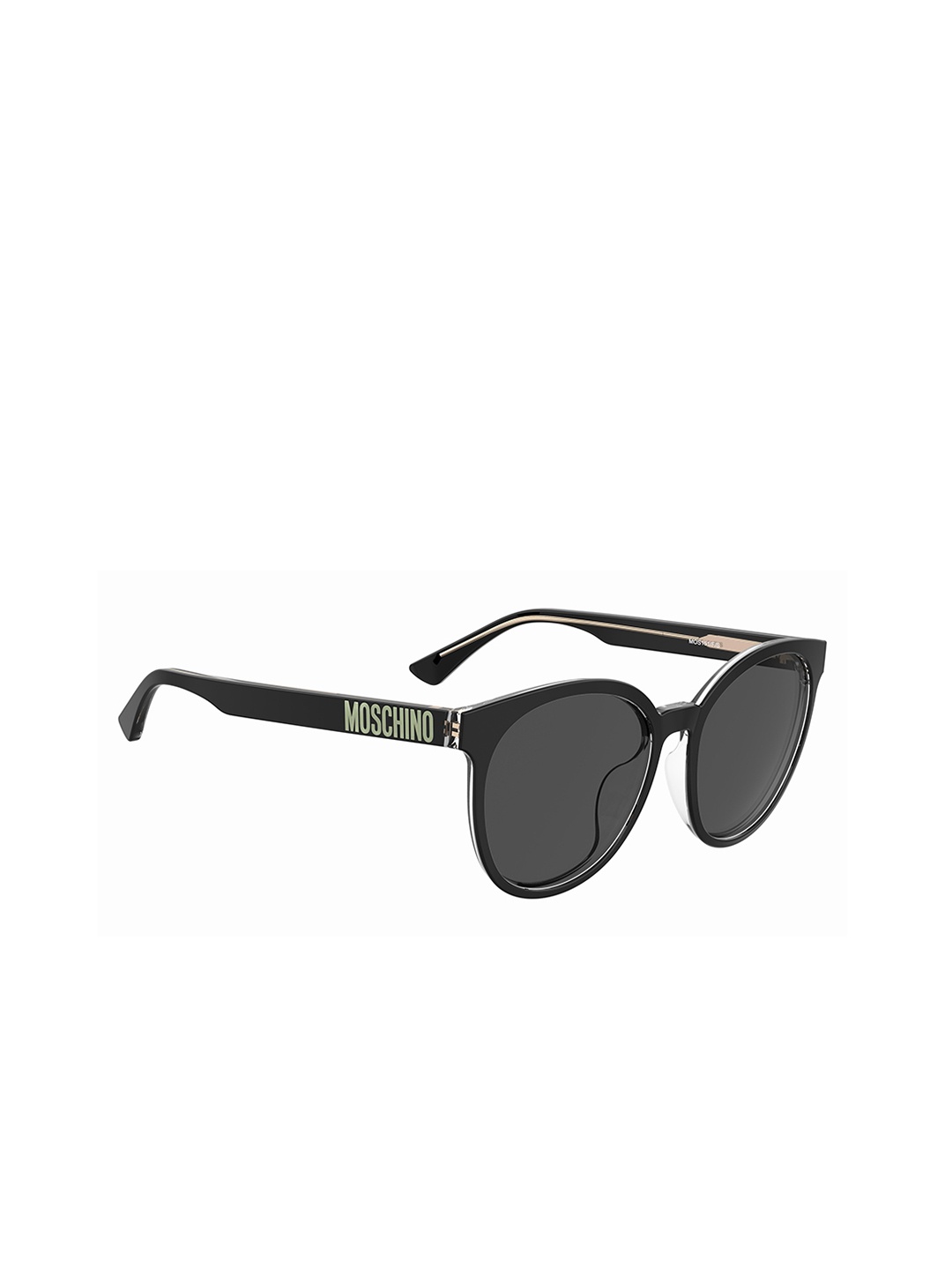 

MOSCHINO Women Round Sunglasses with UV Protected Lens 2056627C558IR, Black
