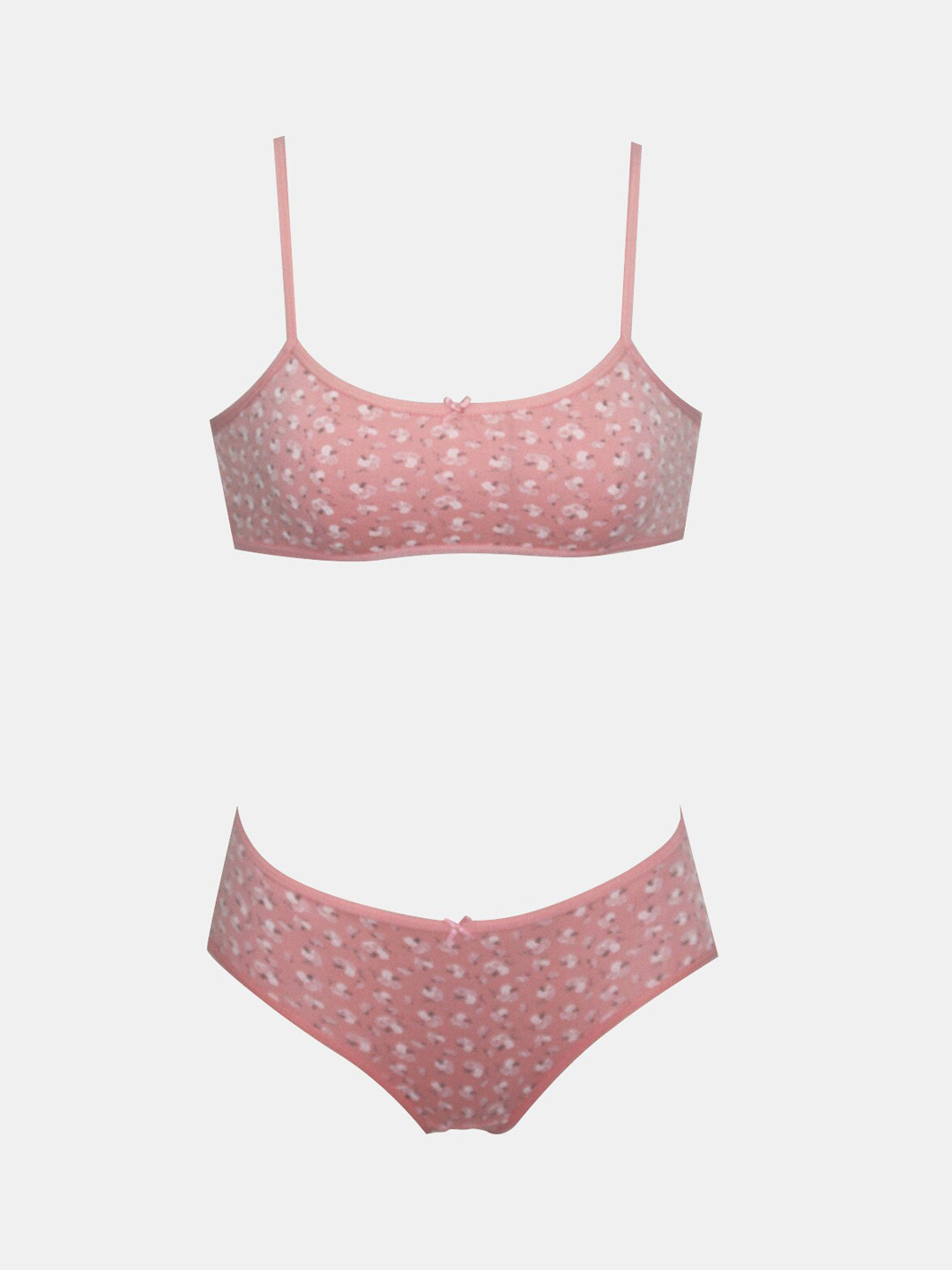 

Dazzle Girls Printed Bra Panty Set, Peach