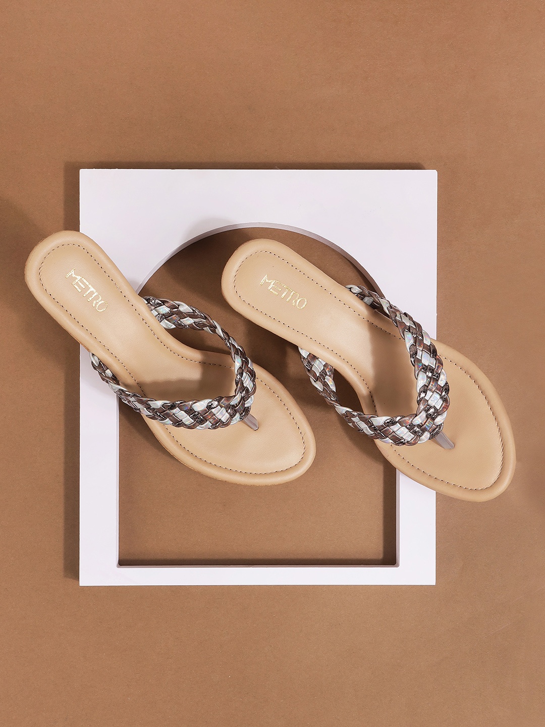 

Metro Grey Textured Wedge Sandals