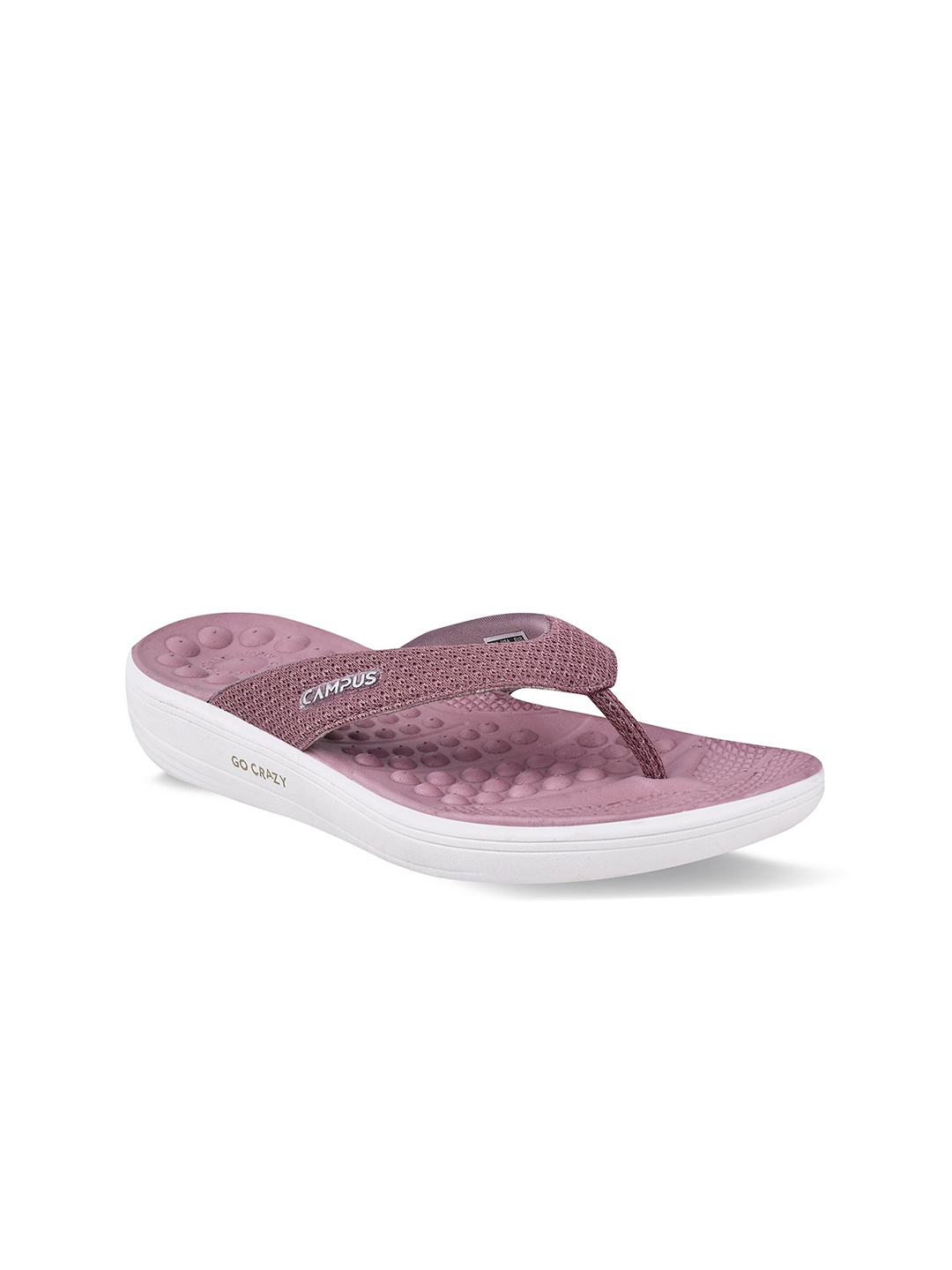 

Campus Women Textured Thong Flip-Flops, Mauve