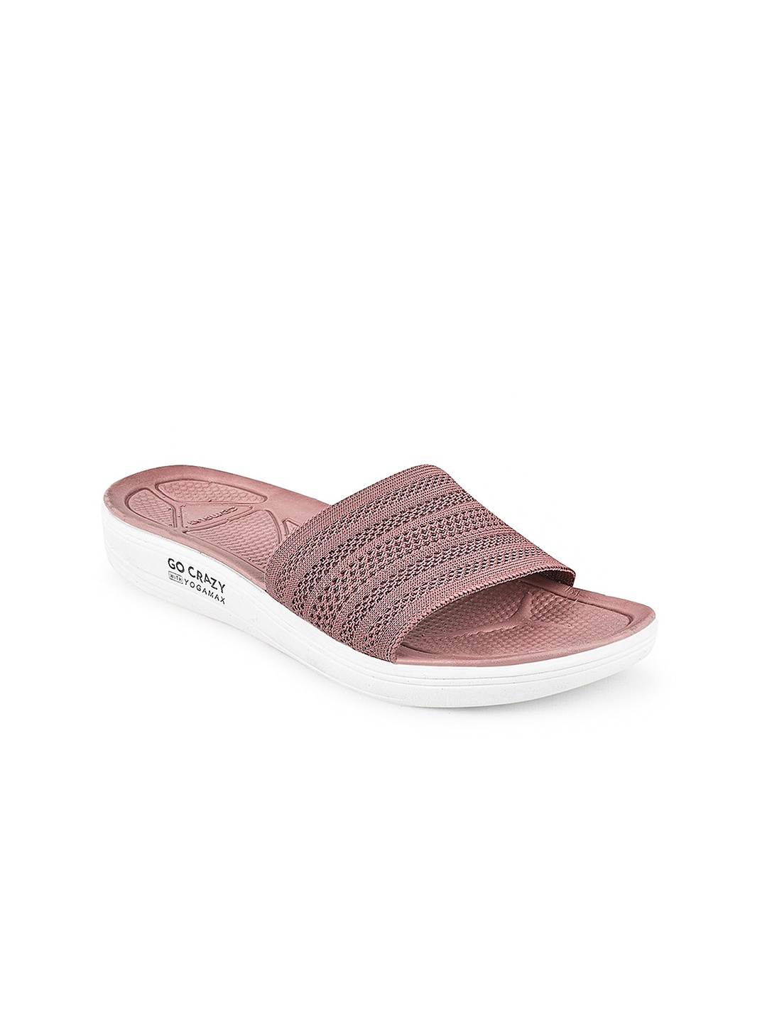 

Campus Women Textured Sliders, Mauve