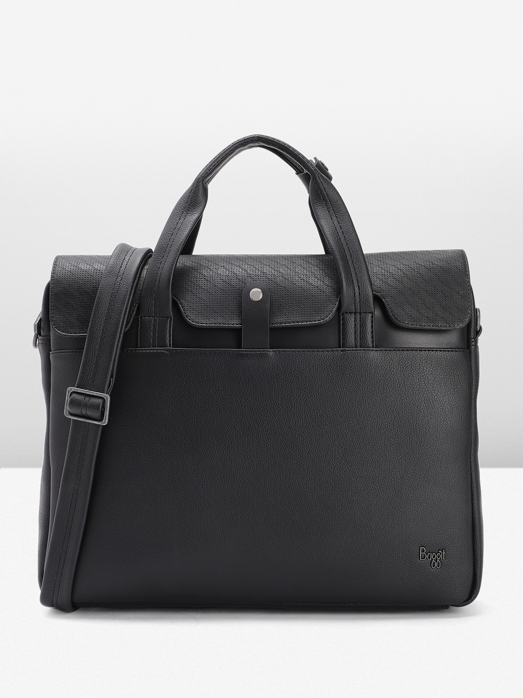 

Baggit Men Abstract Textured Laptop Bag, Black