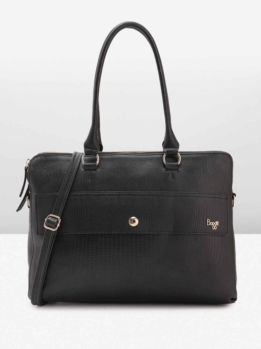 

Baggit Women Textured Shoulder Bag, Black