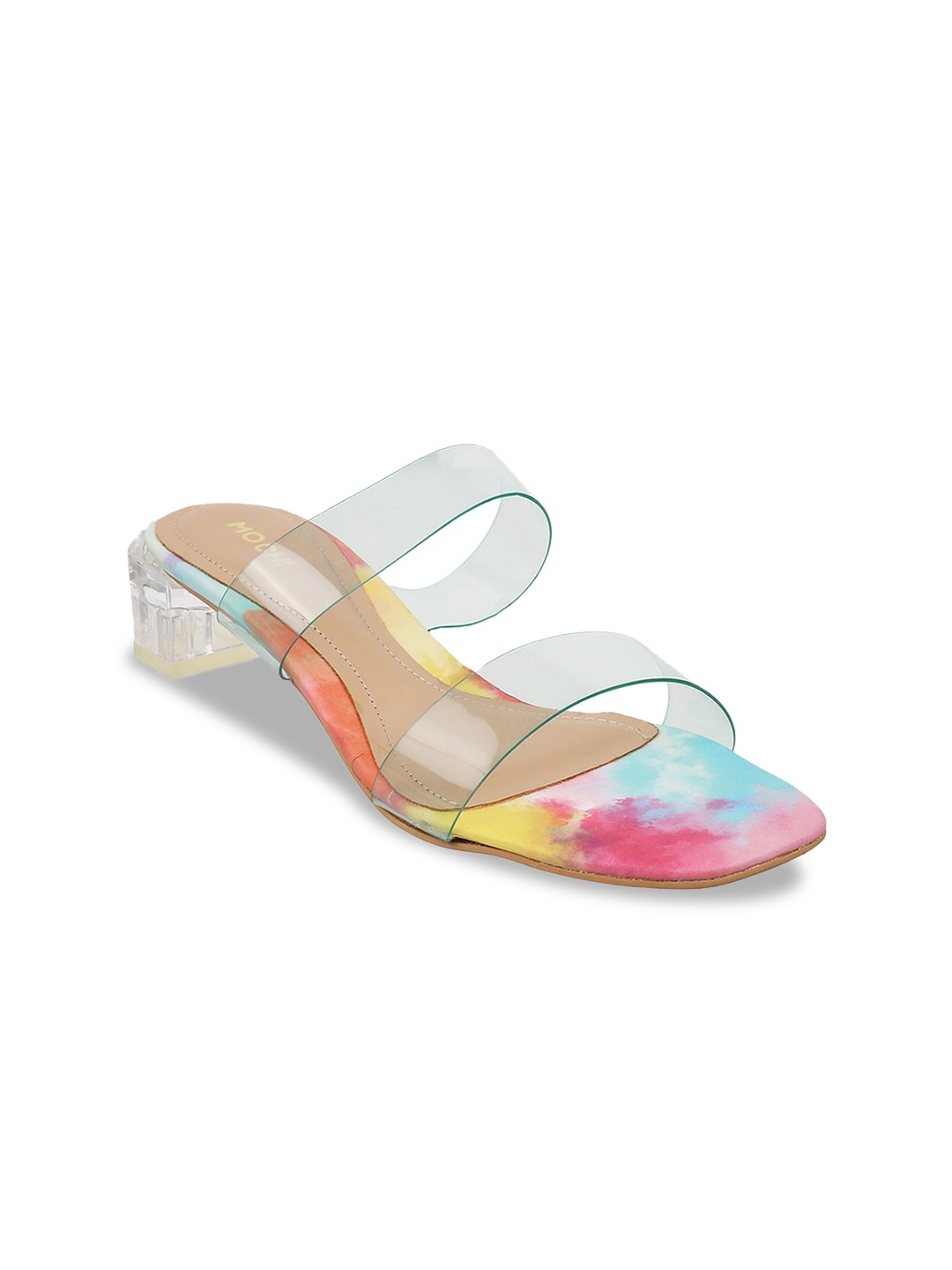 

Mochi Printed Block Heels, Blue