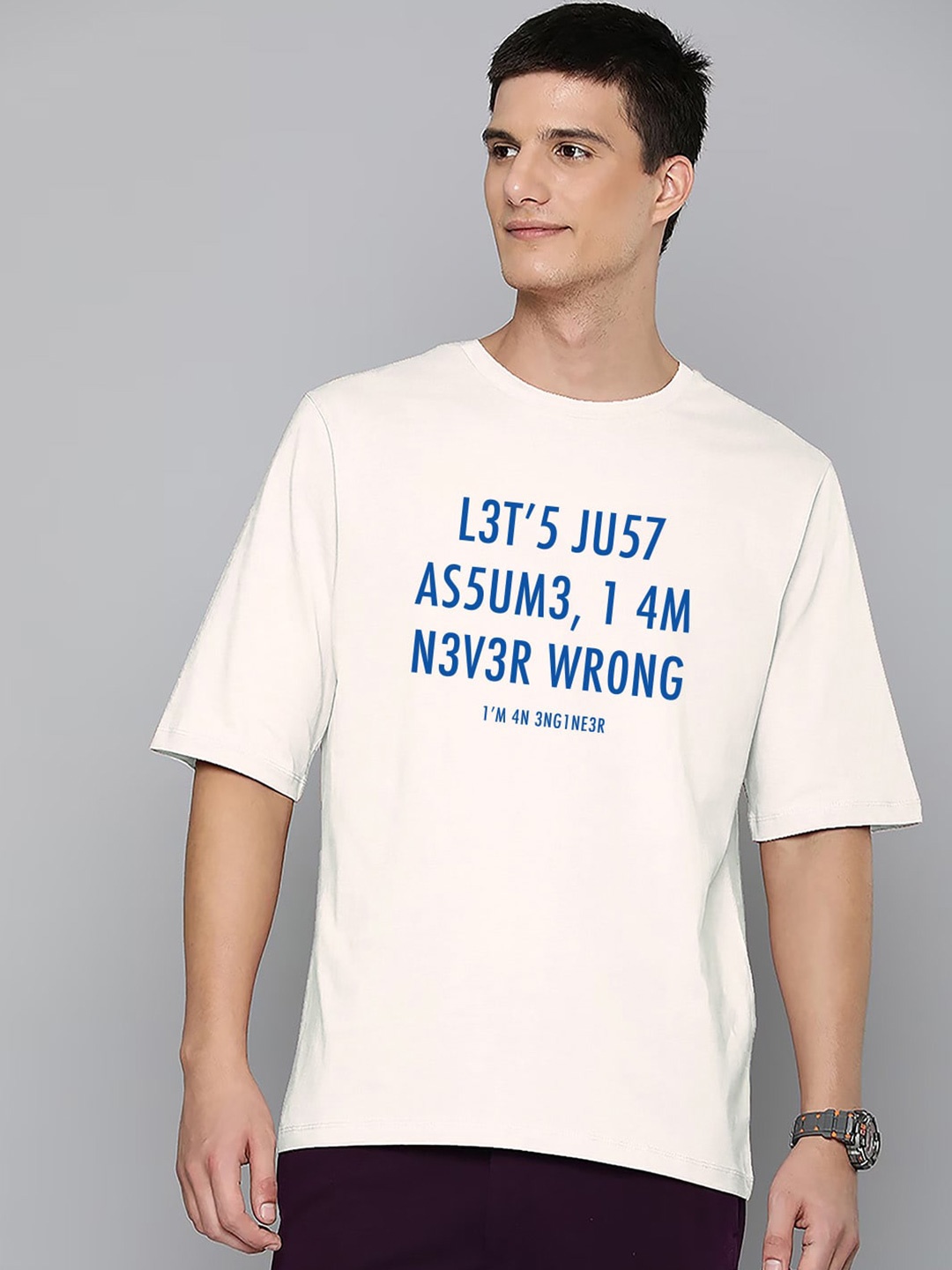 

Harvard Off White Typography Printed Cotton Oversized T-shirt