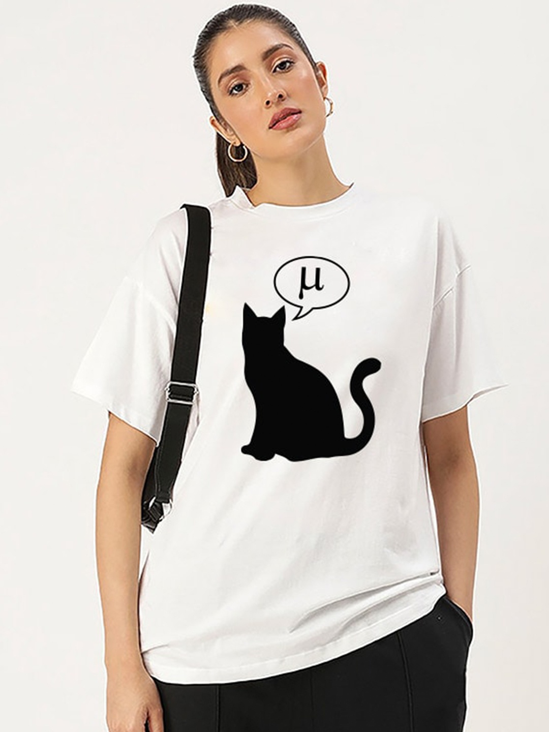 

Harvard Off White Graphic Printed Drop-Shoulder Sleeves Cotton Oversized T-shirt