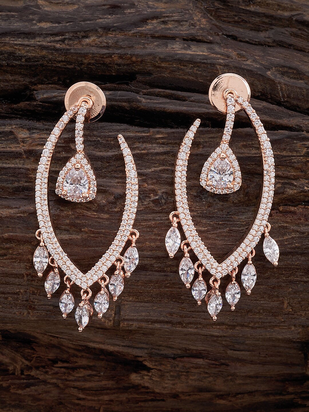 

Kushal's Fashion Jewellery Rose Gold-Plated Classic Hoop Earrings