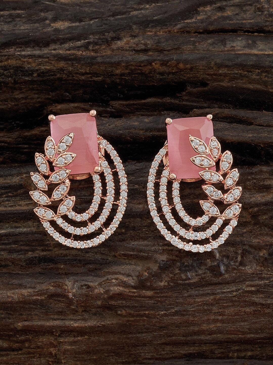 

Kushal's Fashion Jewellery Rose Gold-Plated Classic Studs Earrings
