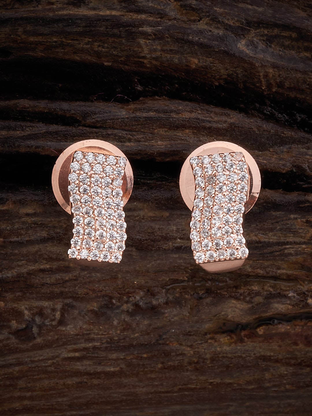 

Kushal's Fashion Jewellery Rose Gold-Plated Classic Studs Earrings