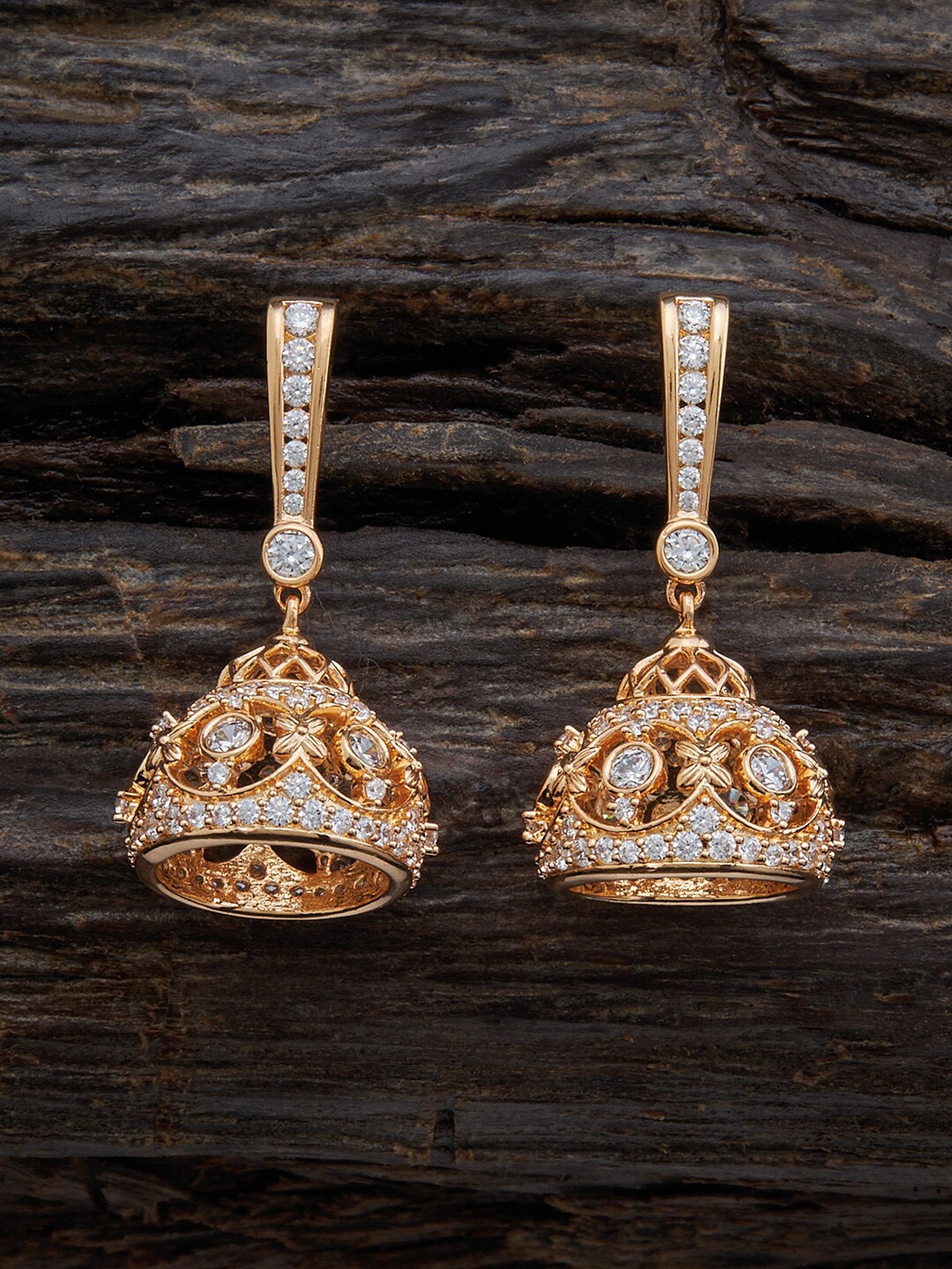 

Kushal's Fashion Jewellery Gold Plated Jhumkas