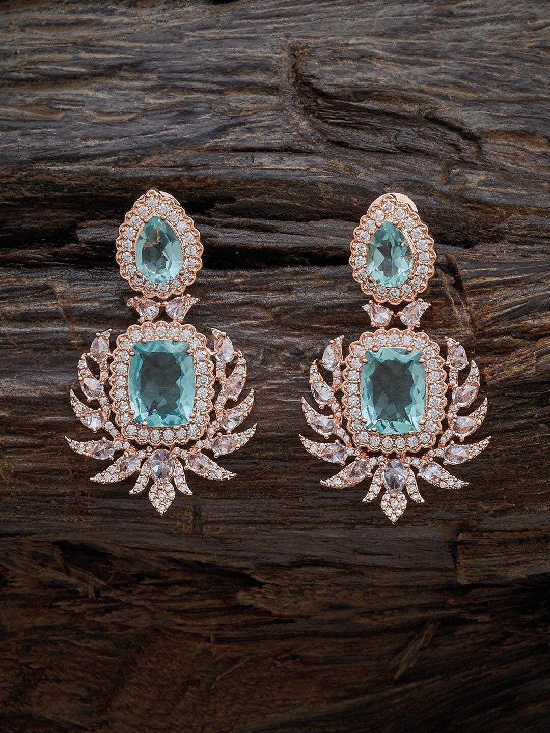 

Kushal's Fashion Jewellery Rose Gold-Plated Contemporary Zircon Earrings