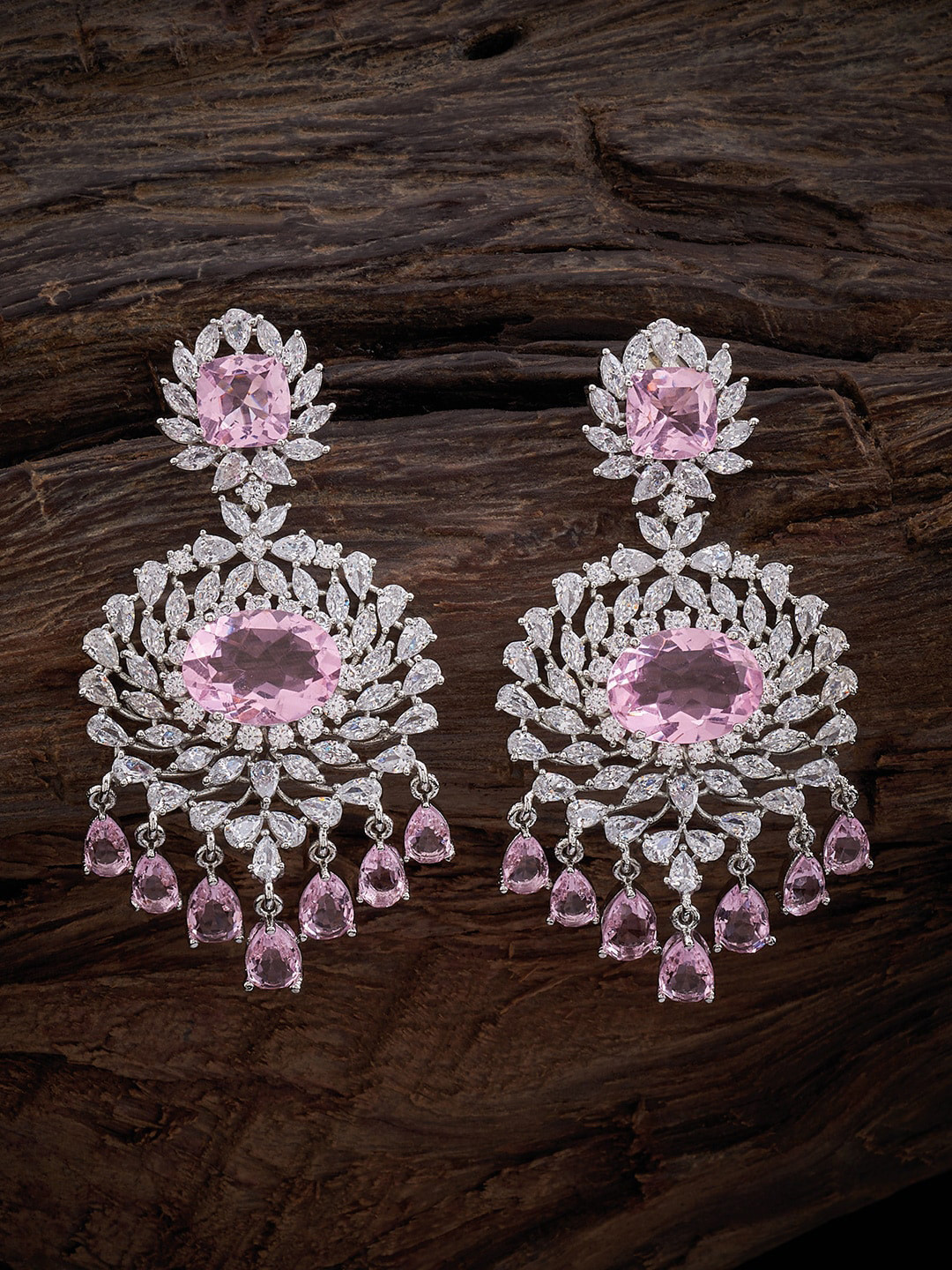 

Kushal's Fashion Jewellery Rhodium-Plated Classic Drop Earrings, Silver