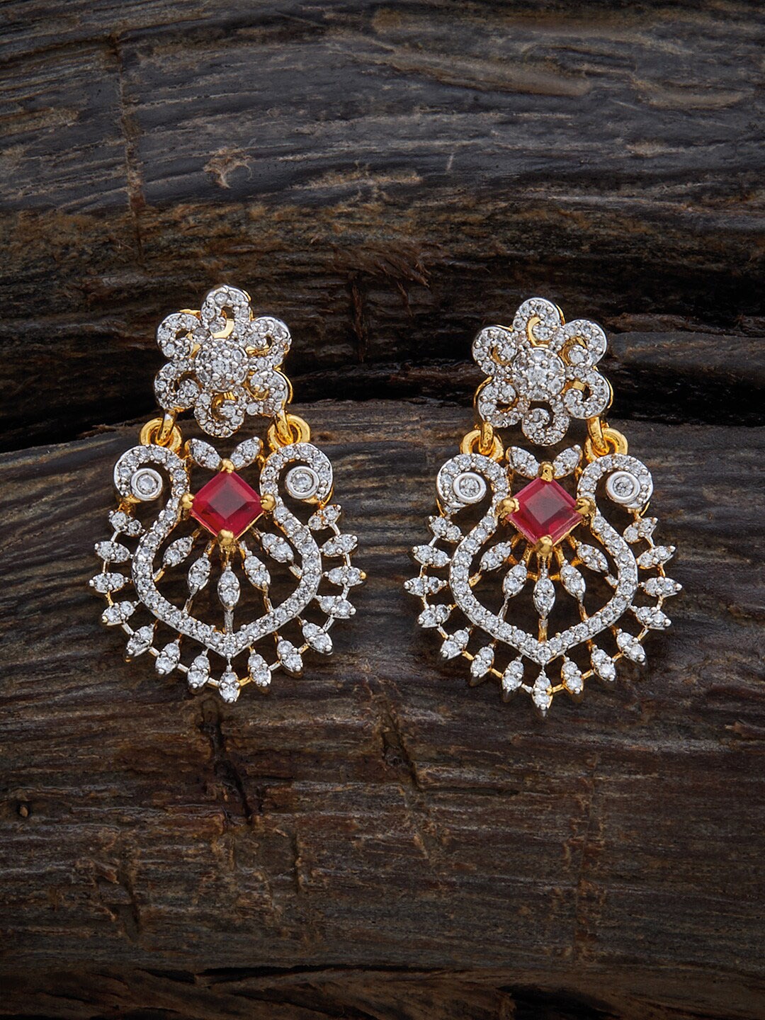 

Kushal's Fashion Jewellery Rhodium-Plated Classic Drop Earrings, Silver