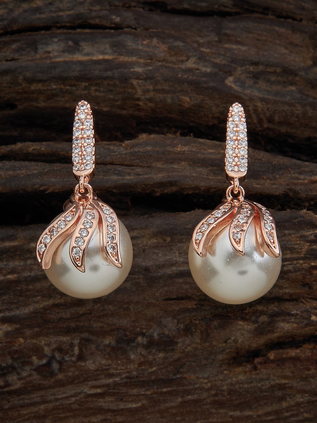 

Kushal's Fashion Jewellery Rose Gold-Plated Contemporary Drop Earrings