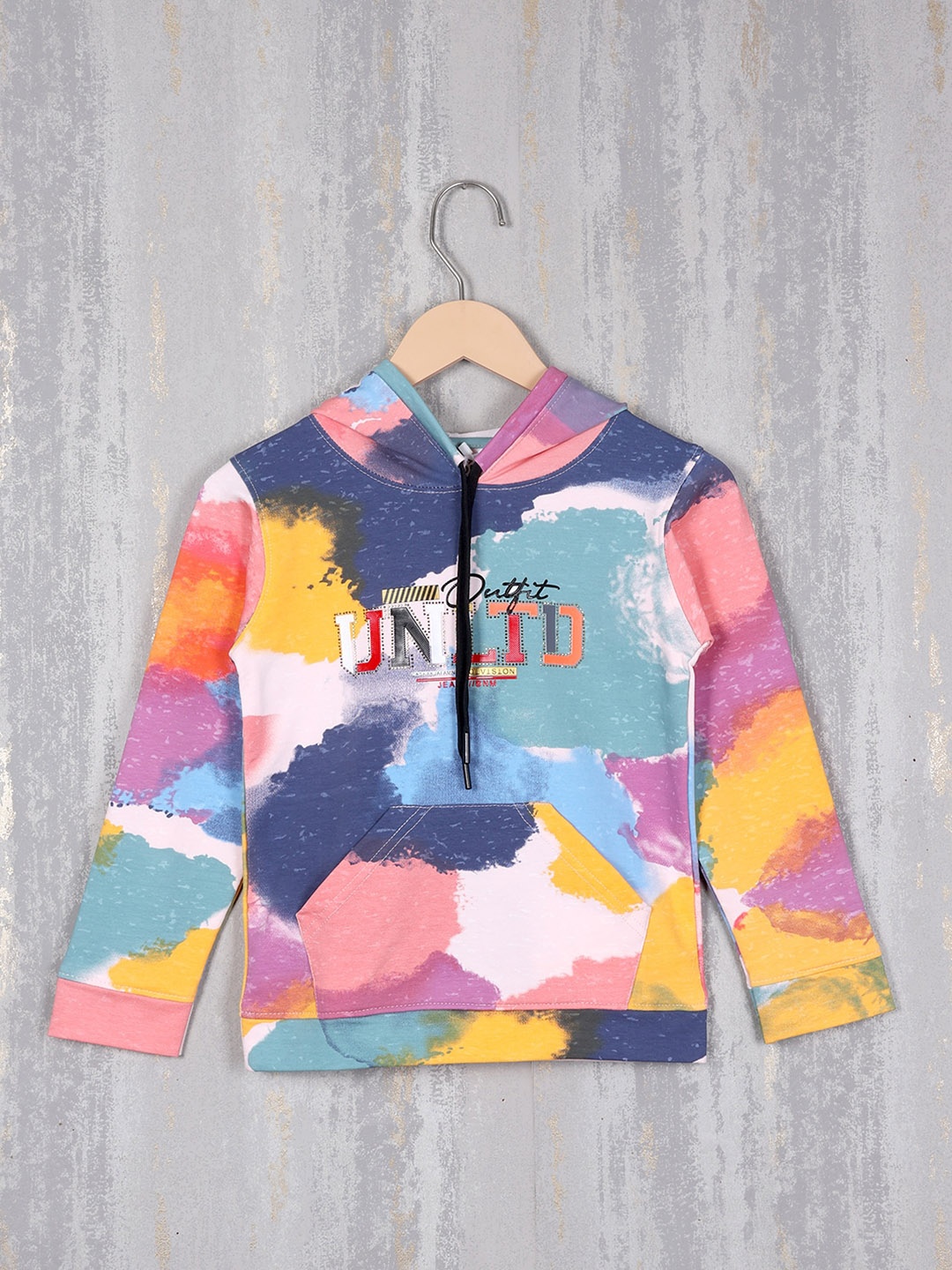 

Albion Boys Abstract Printed Hooded Pullover, Blue