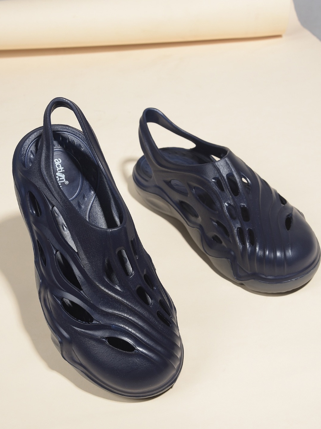 

Action Men Cut-Out Detail Clogs, Navy blue